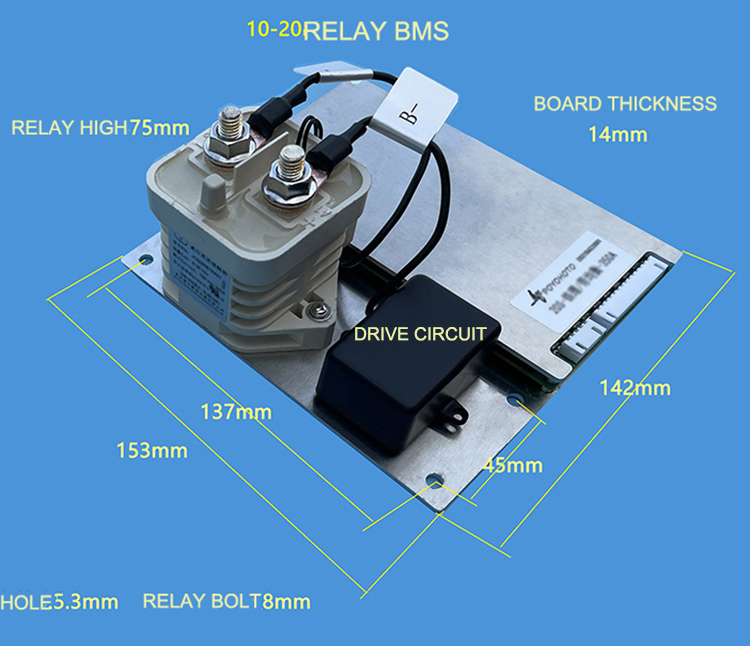 4S-35S 120A 420A LiFePO4 Li-ion bms pcm BMS WITH relay Battery Management System(BMS) 120A High Current With Charge Discharge Protection For Inverter truck  